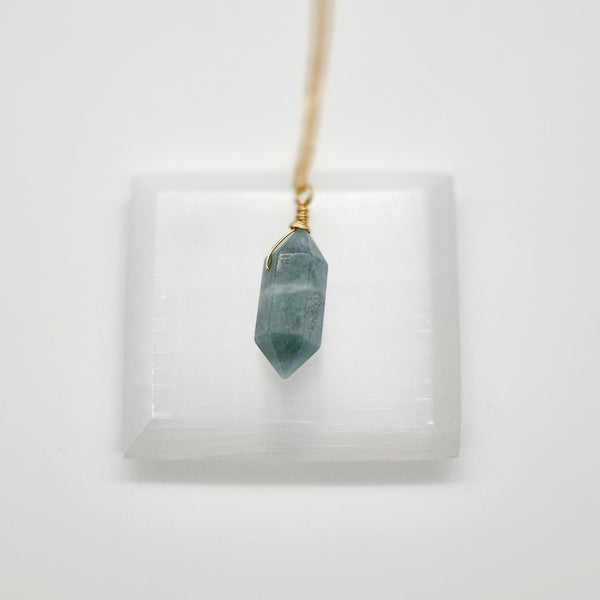 Aquamarine Point | Necklace | 20 Inch