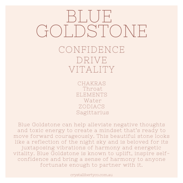 Blue Goldstone | Tumble Stone