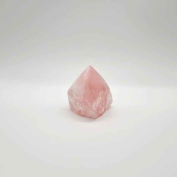 Rose Quartz (A Grade) | Semi-Polished Point | 02