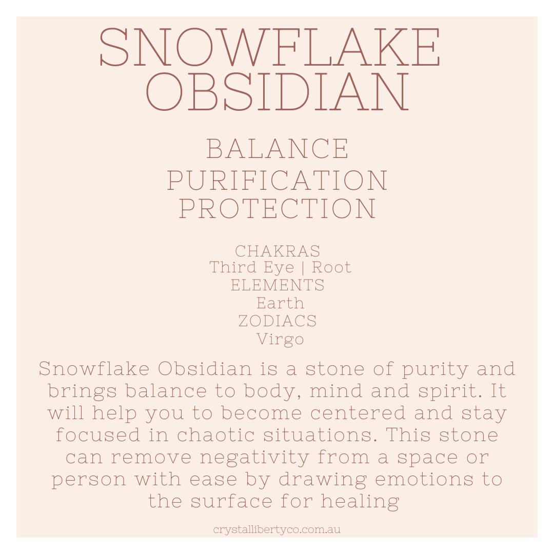 Snowflake Obsidian | Crystal Code