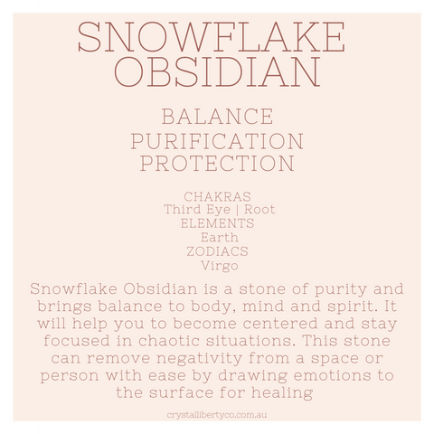 Snowflake Obsidian | Crystal Code