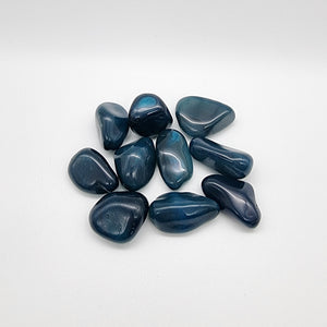 Tumbled Agate, Teal (Dyed)