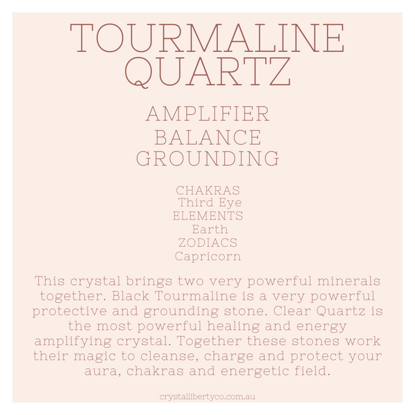 Tourmaline Quartz | Tumble Stone